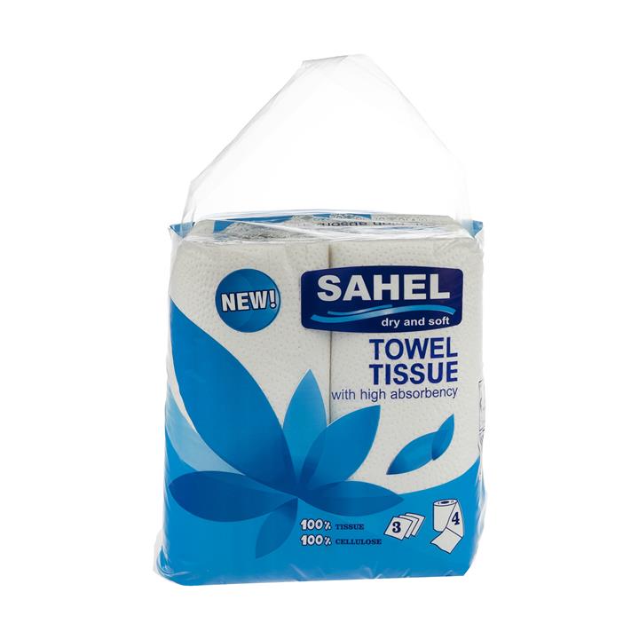 دستمال حوله ای ساحل مدل 001 بسته 4 عددی Sahel 001 Towel Tissue Paper Pack of 4